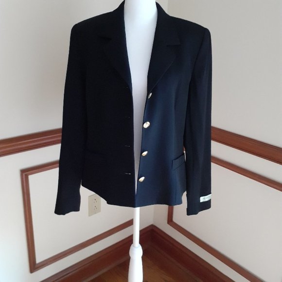 Austin Reed Black Wool Hanover Blazer 10P NWT New with Tags - Picture 5 of 14